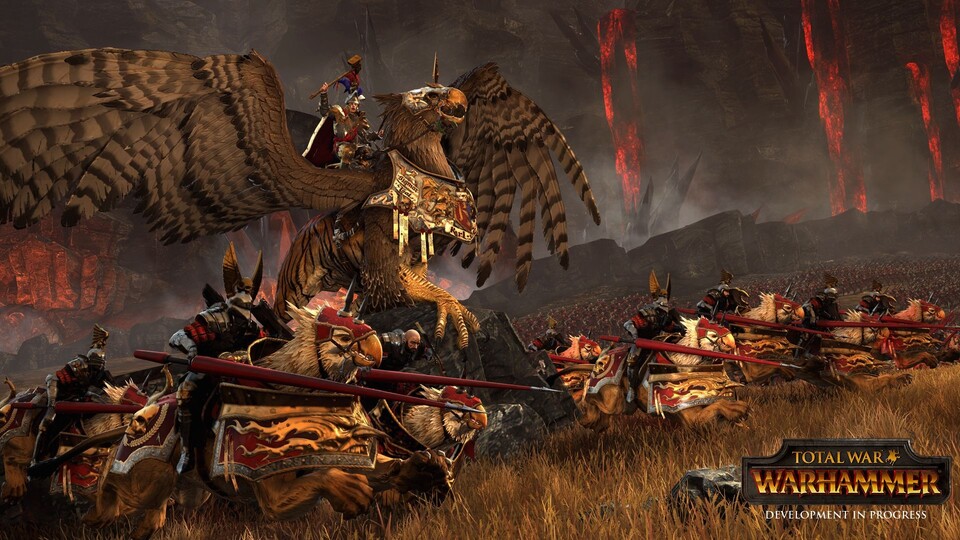 Total War: Warhammer liefert Heldeneinheiten wie Kaiser Karl Franz. Die Generäle sollen sich nicht zurückhalten, sondern in den Gefechten mitmischen - natürlich sind Helden extrem stark.