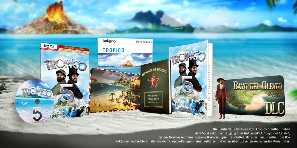 Die Day-1-Edition von Tropico 5 enthält einige exklusive Extras.