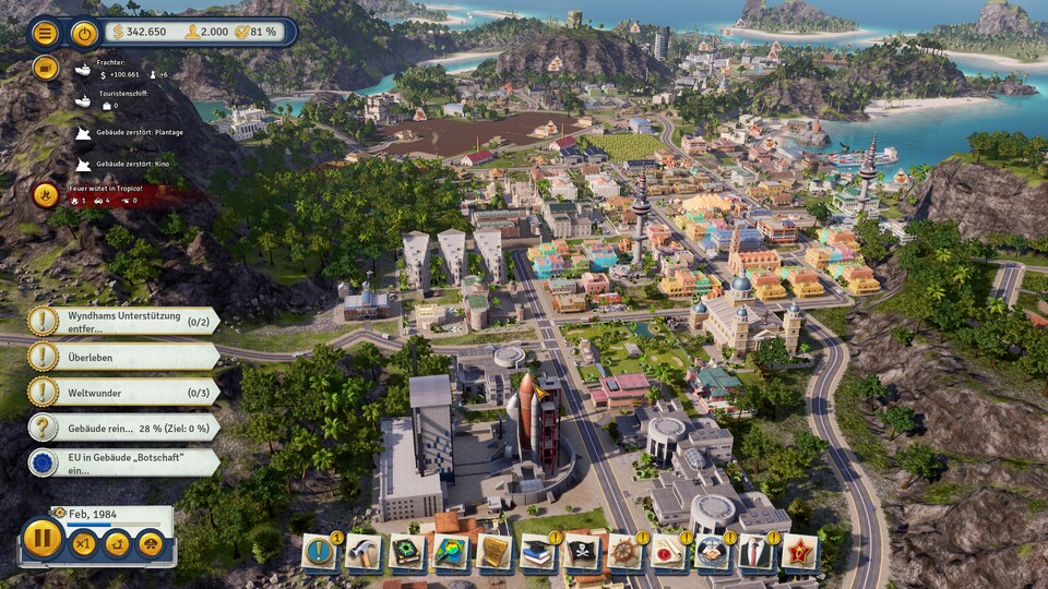 Tropico 6 entfaltet jede Menge Aufbaumotivation, unsere Diktatur über die komplette Insel und darüber hinaus zu erstrecken. 
