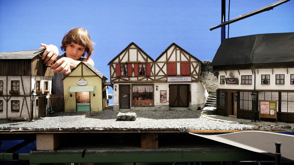 Kleines Städtchen ganz groß: Die Entwickler haben Trüberbrook erst als reale Miniatur gebaut.