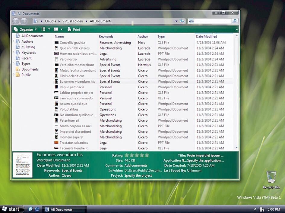 Unter Windows Vista bestimmen Sie im Explorer einfach exakte Suchkriterien und finden die gesuchte Datei.
