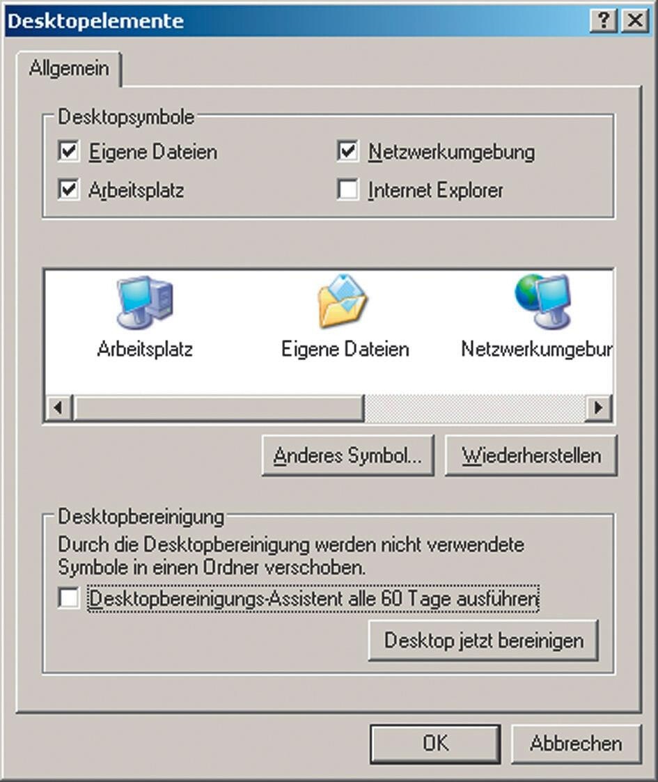 14. Desktopsymbole verwalten
