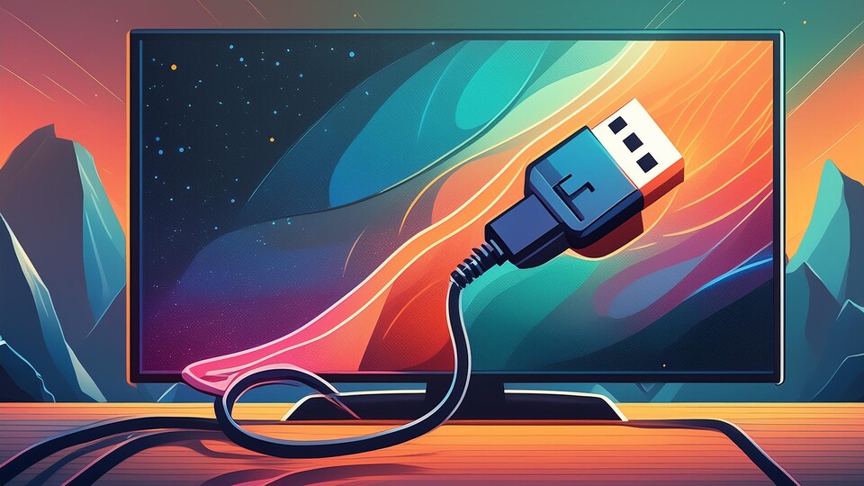 Der USB-Anschluss am TV kann womöglich mehr als ihr denkt. (Bild: KI-Bild erstellt mit Adobe Firefly)