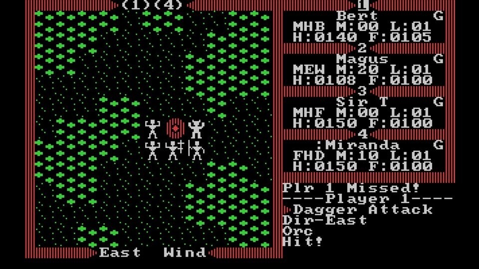 Ultima 3 führt nicht nur ein taktisches Kampfsystem ein, sondern auch eine vierköpfige Party.