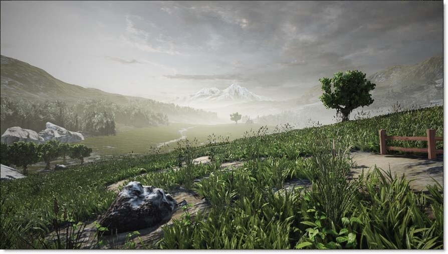 Vegetation wie sie in der Unreal Engine 3 dargestellt wird.