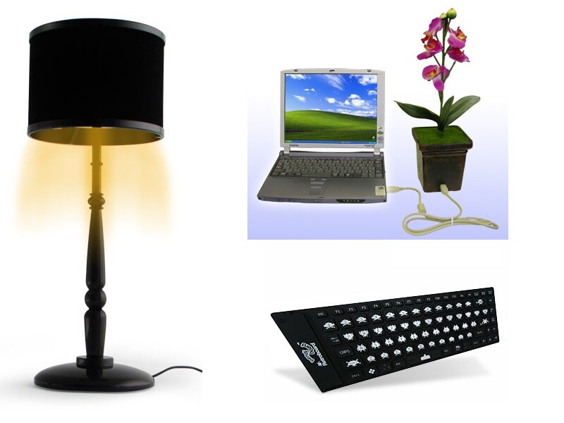 Retro-Lampe, Blumentopf-Lautsprecher, Alien-Invaders-Tastatur