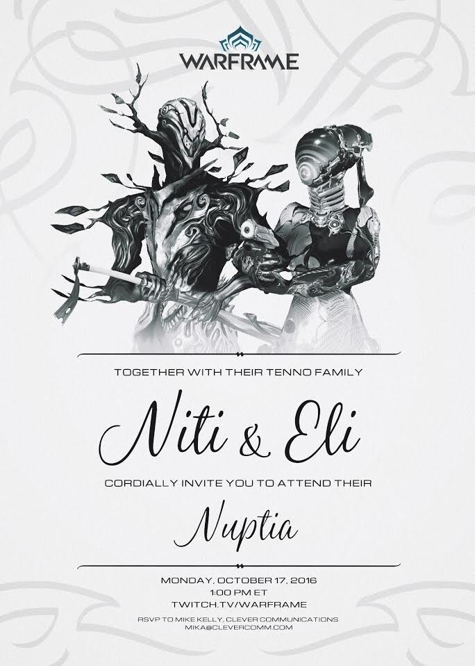 Die offizielle Einladung zur Hochzeit von Niti und Eli.