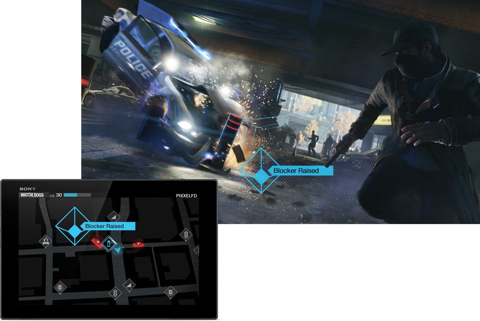 Watch Dogs arbeitet nicht nur mit dem Controller der PS4 und deren Touch-Oberfläche zusammen, sondern auch mit Tablet-Geräten.