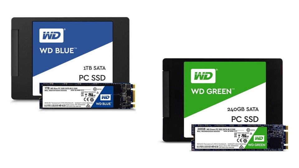 Western Digital hat die Green- und Blue-SSD-Serien vorgestellt.