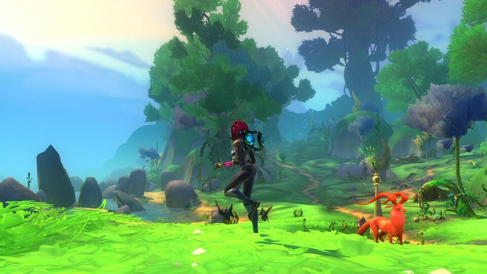 Kunterbunte Welt: In Wildstar regiert die schiere Farbenpracht. 