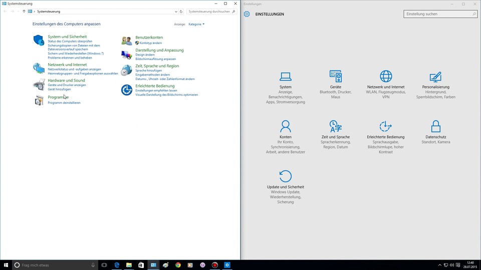 Windows 10 bietet Unmengen an Einstellungen, versteckt diese aber oft in verschiedenen Menüs. Hier sollte Microsoft noch nachbessern und die Optionen zentral und übersichtlicher anbieten.