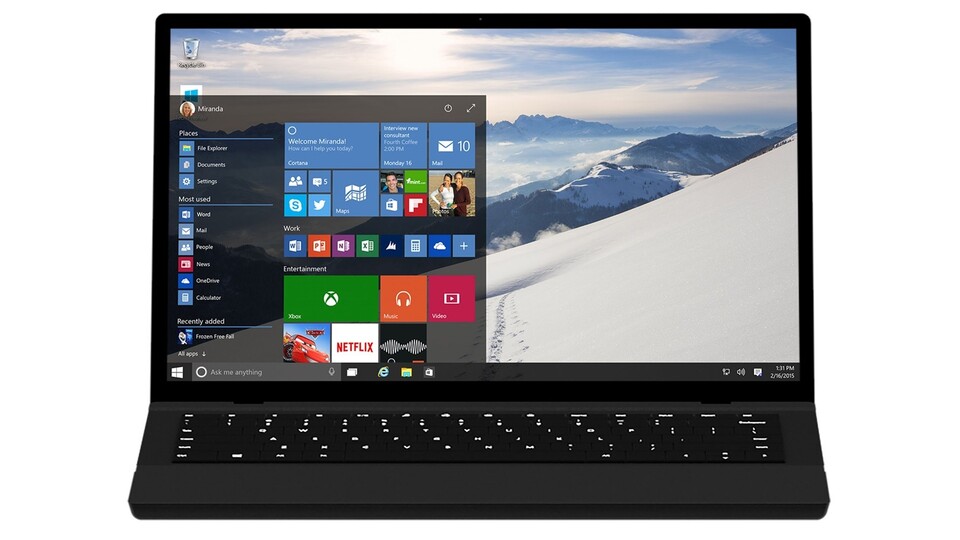 Windows 10 wird bei Verfügbarkeit in Windows 7 und Windows 8.1 beworben. (Bildquelle: Microsoft)