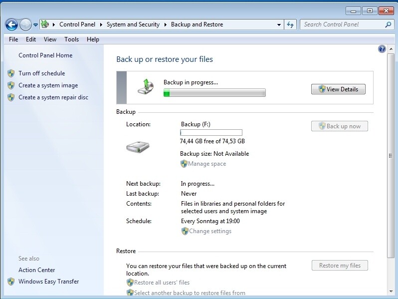 Windows 7 Backup
