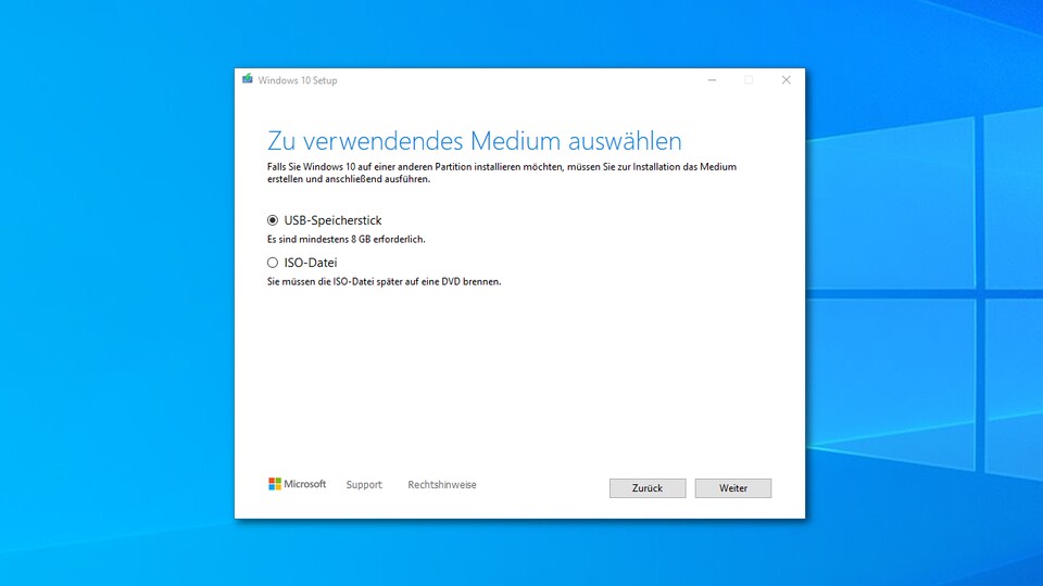 Einen boot-fähigen USB-Stick für die Installation von Windows 10 zu erstellen gelingt unter anderem mit dem Media Creation Tool von Microsoft selbst.