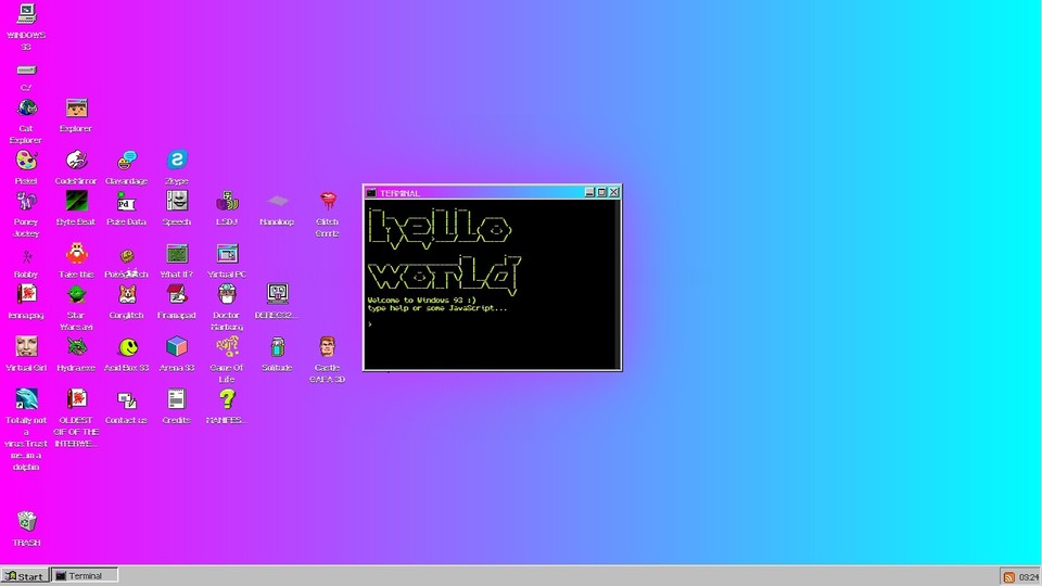 Windows 93 ist eine webbasierte Windows-Parodie.