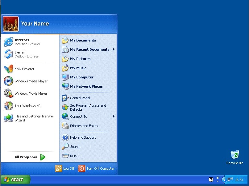 Bei Windows XP bekam das Startmenü die erste größere Überarbeitung.
