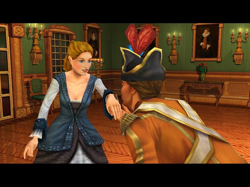 Das Hochsee-Abenteur Pirates! macht die Liebeswerbung um Gouverneurstöchter zum Spielelement. Nicht anregend, aber spaßig.