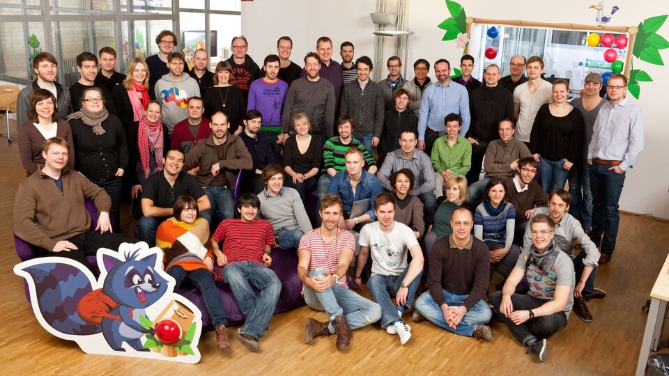 Das Berliner Team des zweitgrößten Social-Games-Entwicklers wooga.