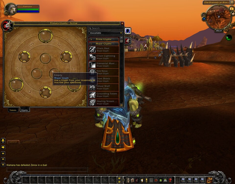 Das neue Glyphensystem wird mit dem Addon World of WarCraft: Cataclysm eingeführt.