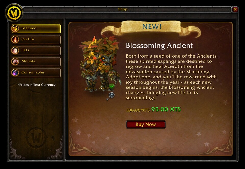 Der Ingame-Shop in World of WarCraft ist eröffnet.