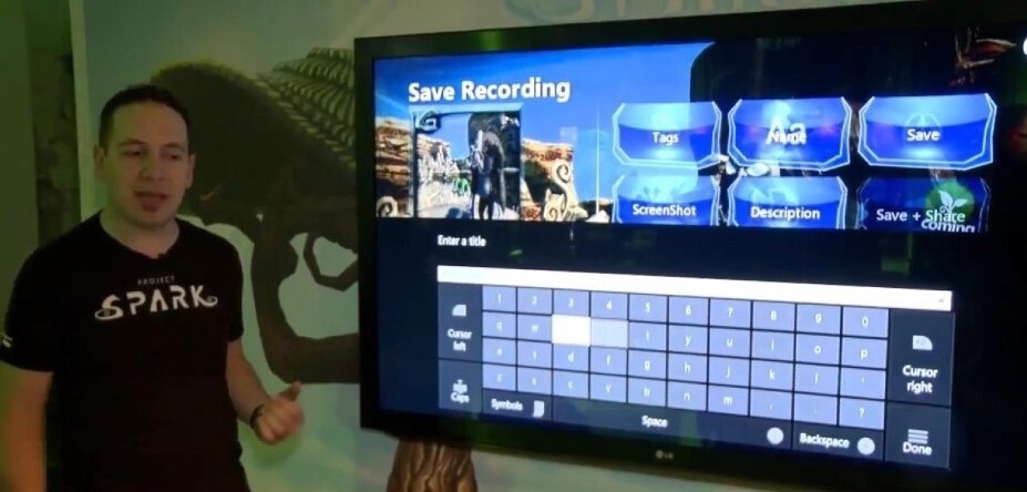 Das erste Bild des Virtual Keyboard für die Xbox One.