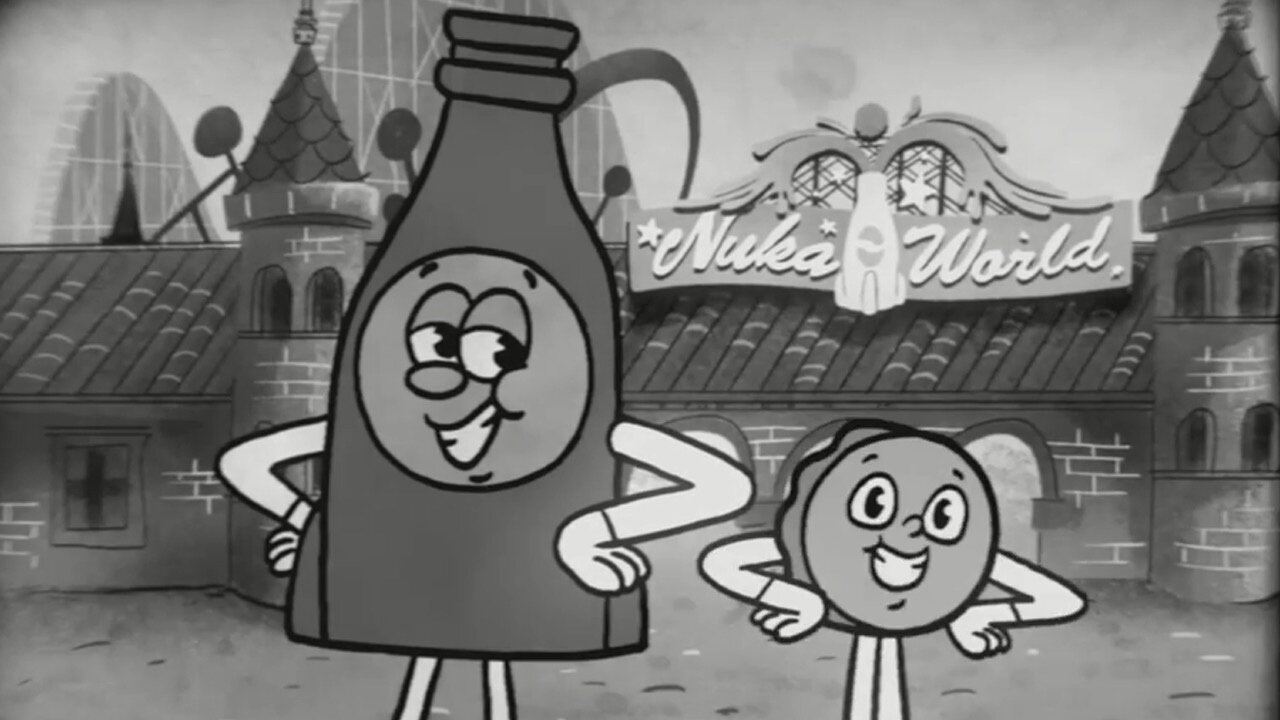 Fallout 4 - Animierter Trailer zu den »Nuka-World«-Maskottchen Bottle und Cappy