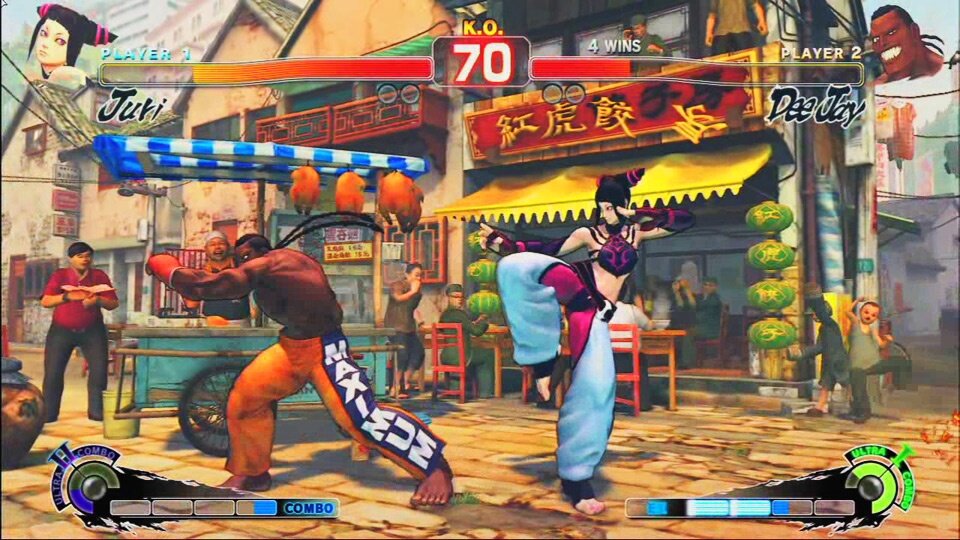 Super Street Fighter IV - Juri vs DeeJay Gameplay