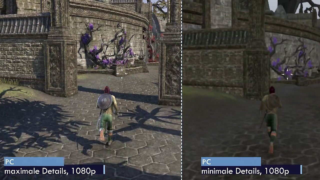 The Elder Scrolls Online - Grafikvergleich mit der Beta-Version (min. und max. Details der PC-Version)