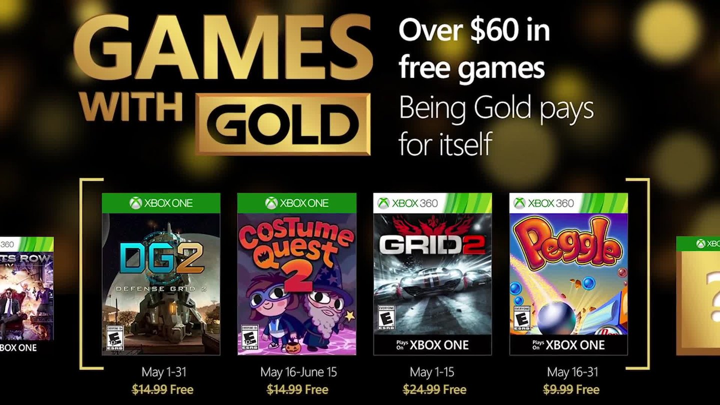 Xbox Games with Gold - Die vier Spiele im Mai 2016