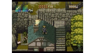 Alundra can jump down anywhere, even on the roofs.