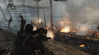 Assassins Creed 4: Black Flag - Schrei nach FreiheitAuch wenn wir eigentlich gegen die Franzosen in den Kampf ziehen, erledigen wir auch mal spanische Galeonen. [PS4]