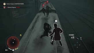 Assassins Creed SyndicateDas Kampfsystem funktioniert deutlich besser als in Unity. Zum Beispiel wenn wir Feinde ausknocken und vom Zug treten.