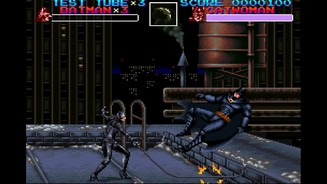 Batman ReturnsMit ihren flinken Bewegungen und der Peitsche ist Catwoman eine starke Gegnerin. Schon auf dem zweiten Schwierigkeitsgrad gehen hier diverse Extraleben flöten.