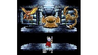 Battle in a dungeon