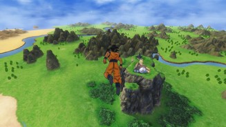 Dragon Ball Z: Ultimate TenkaichiNeu: In der Rolle des Protagonisten, fliegt ihr über eine Weltkarte zum nächsten Kampfschauplatz.