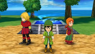 Dragon Quest 7: Fragmente der VergangenheitDas Heldentrio von links nach rechts: Gismar, Renke und Maribel.