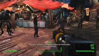 Fallout 4 (PC)In Diamond City verdächtigt jeder den anderen, ein künstlicher Mensch des Instituts zu sein.