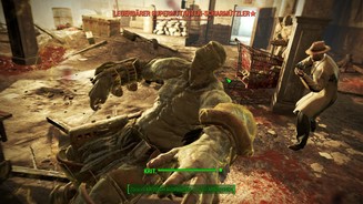 Fallout 4 (PC)Unser Lieblingstalent: Der mysteriöse Fremde taucht gelegentlich aus dem Nichts auf, um Feinden den Rest zu geben.
