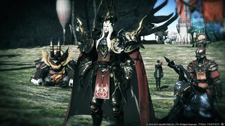 Final Fantasy 14: HeavenswardIm Verlauf des Abenteuers begegnet man zahlreichen neuen Figuren. Ob man diesem Burschen mit dem wuchtigen Schulterschmuck trauen sollte?