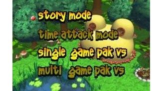 Choose your game type... Story mode is the main game, Time attack is available after completing a level, and the multiplayer games can be done with a single or multiple game packs