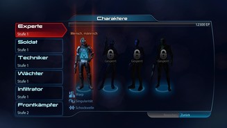 Mass Effect 3 - Multiplayer-Demo… und landen danach in der Charakter-Erstellung. Wir können zwischen den sechs Klassen Experte, Soldat, Techniker, Wächter, Infiltrator und Frontkämpfer wählen.