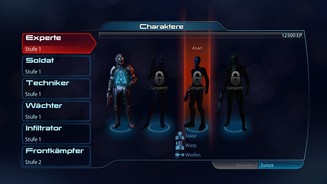 Mass Effect 3 - Multiplayer-DemoWeitere Alien-Rassen (mit anderen Fähigkeiten) schalten wir nach und nach frei, zu Beginn steht pro Klasse nur eine Spezies zur Wahl.