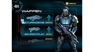 Mass Effect: InfiltratorIm Shop gibt’s Upgrades für Waffen, Rüstung, Biotik etc. Anfangs günstig, später sauteuer.