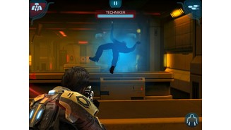 Mass Effect: InfiltratorMit der Biotik-Fertigkeit »Ziehen« holen wir einen Gegner aus der Deckung.
