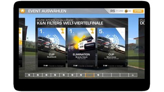 Real Racing 3Im Hauptmenü wählt man die einzelnen Rennserien aus.