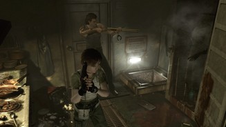 Resident Evil Zero RemasteredKlassische Schockmomente dürfen auch beim Prequel nicht fehlen. Hier springt euch gleich ein tiefgekühlter Zombie in den Nacken.