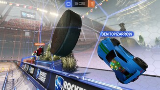 Rocket LeagueIm Eishockey-Modus ist das Bandenspiel wichtig wie nie, denn an den Wänden lässt sich der Puck besonders gut in die gegnerische Hälfte befördern.