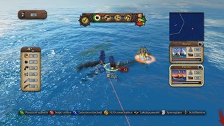 Port Royale 3 (Xbox 360)Mit einer ordentlichen Breitseite, schicken wir diese Piraten im Seegefecht gerade auf den Grund des Meeres.