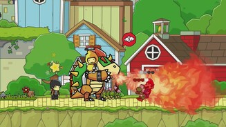 Scribblenauts UnlimitedMario und Bowser im erbitterten Kampf auf Leben und Tod. Da geht es schon mal chaotisch zu.