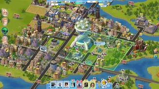 SimCity SocialDas Spiel ist natürlich nicht so komplex wie die großen Sim-City-Vorbilder. Staus gibt’s zum Beispiel nicht, die Straßenplanung beschränkt sich aufs Anschließen fast aller Gebäude.